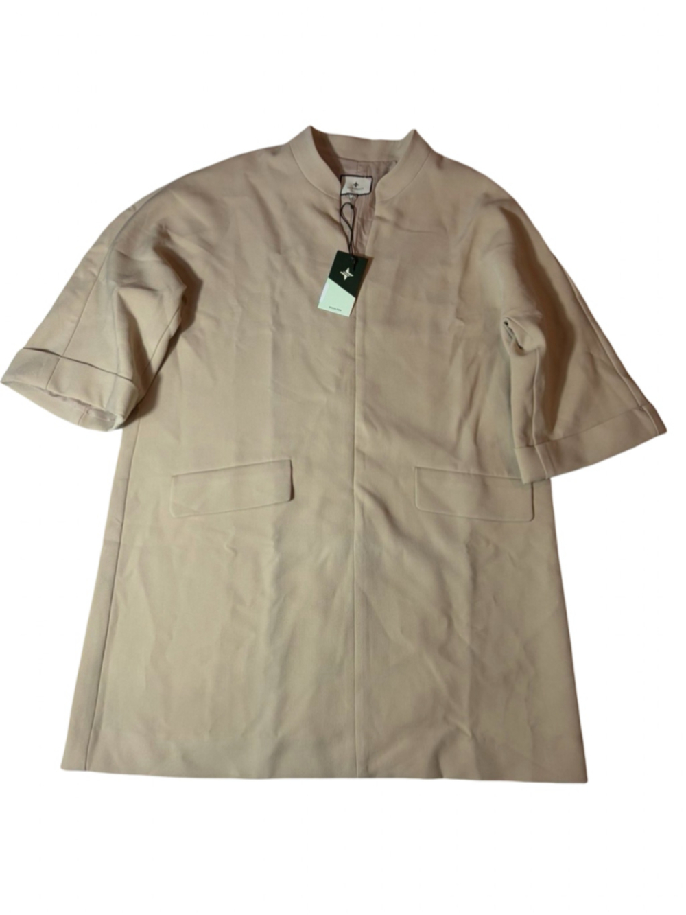 Tuckernuck Carolina Mini Dress XXL Stone Crepe Neutral Shift NWT Preppy